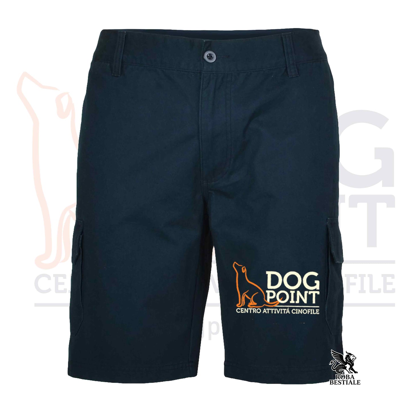Pantaloncini DOG POINT - "Cargo" - Neri o Navy, Da Uomo, in Cotone - Dalla S alla XXL