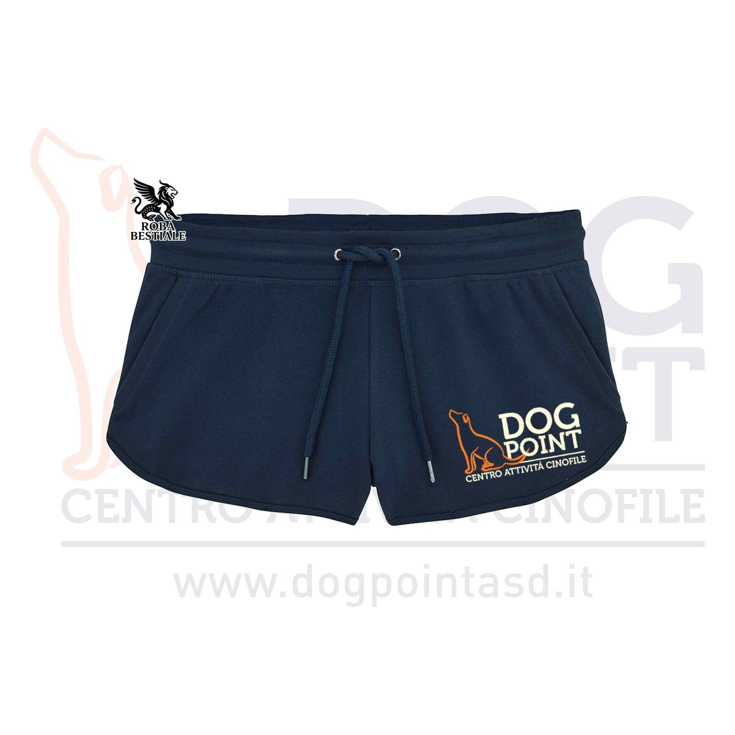 Pantaloncini DOG POINT - "Cosmo" - Neri o Navy, Uomo o Donna, in Cotone - Dalla XS alla XL