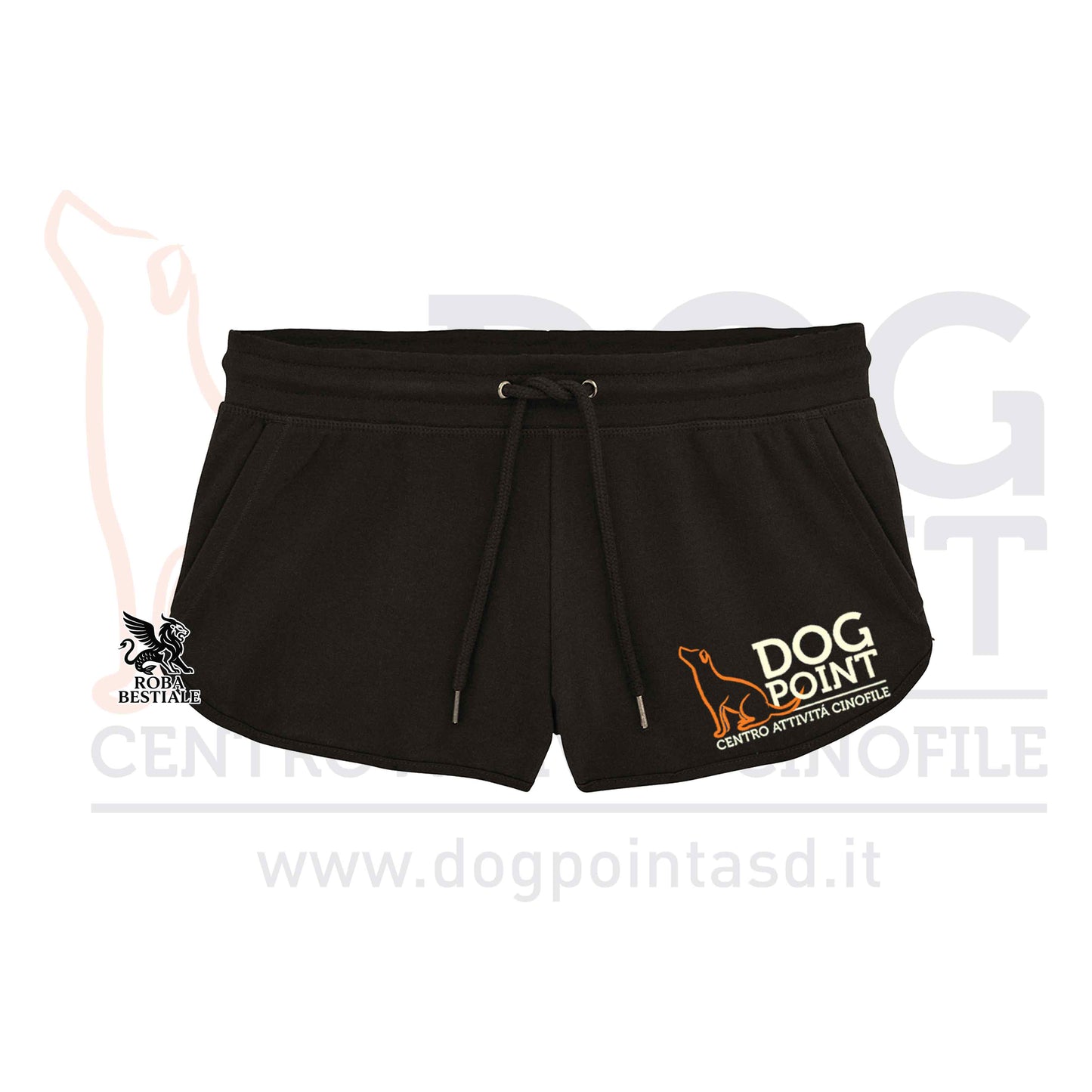 Pantaloncini DOG POINT - "Cosmo" - Neri o Navy, Uomo o Donna, in Cotone - Dalla XS alla XL