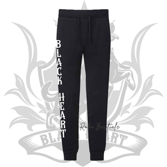 Pantalone BLACK HEART - Modello Astra - NERI - in Cotone, felpati internamente - Unisex, dalla XS ala XXL