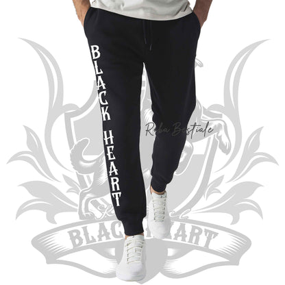 Pantalone BLACK HEART - Modello Astra - NERI - in Cotone, felpati internamente - Unisex, dalla XS ala XXL