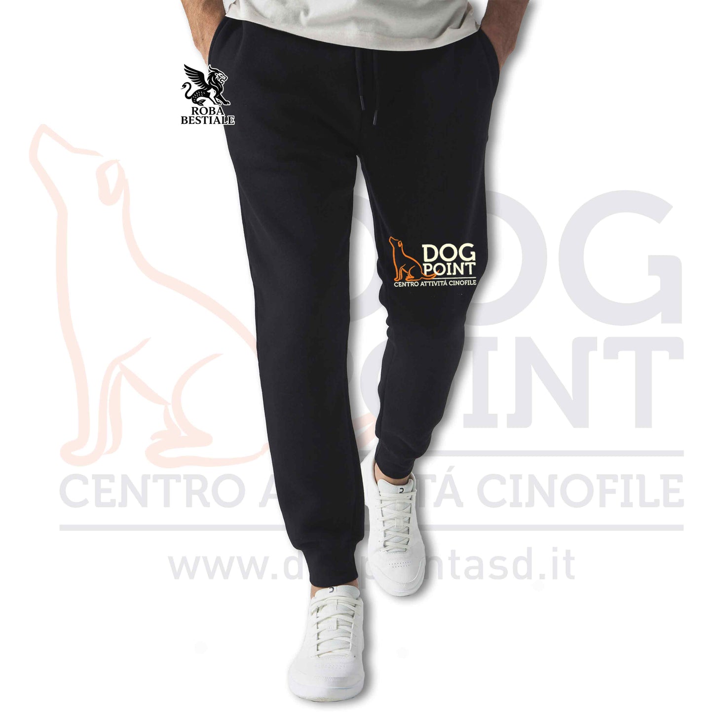 Pantalone DOG POINT - Blue Navy, in Cotone, felpati internamente - Unisex, dalla XS ala XXL