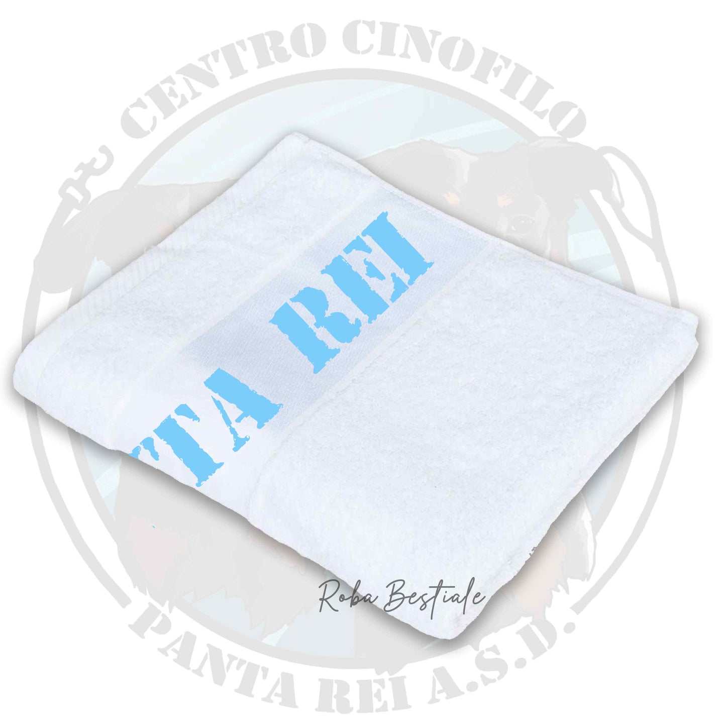 Asciugamano PANTA REI asd - 100% Cotone, diversi colori disponibili - 30x50 cm