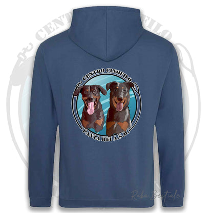 Felpa PANTA REI asd - AIRFORCE BLU - Con Cappuccio e Tasconi - dalla XS alla 3XL