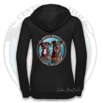 Felpa PANTA REI asd - BIANCA, NERA o GRIGIA - Full Zip, Uomo o Donna - dalla XS alla 5XL