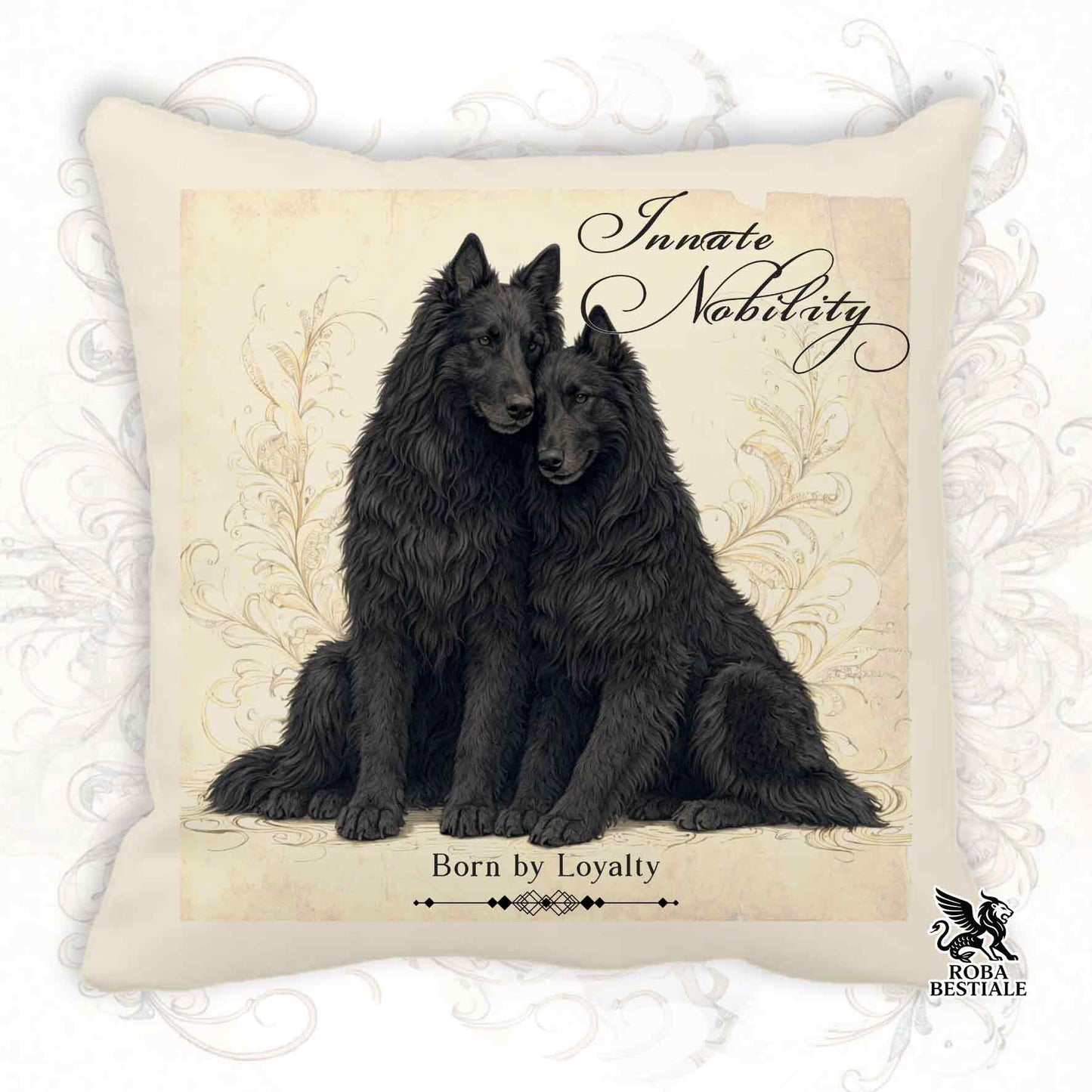 Cuscino NOBILITY - PASTORE BELGA GROENENDAEL - 100% Tela di Cotone - 40x40 cm