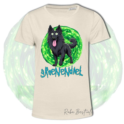 T-Shirt RICK & MORTY - PASTORE BELGA GROENENDAL - Bianca, Nera o Beige, Uomo o Donna, dalla XS alla 5XL