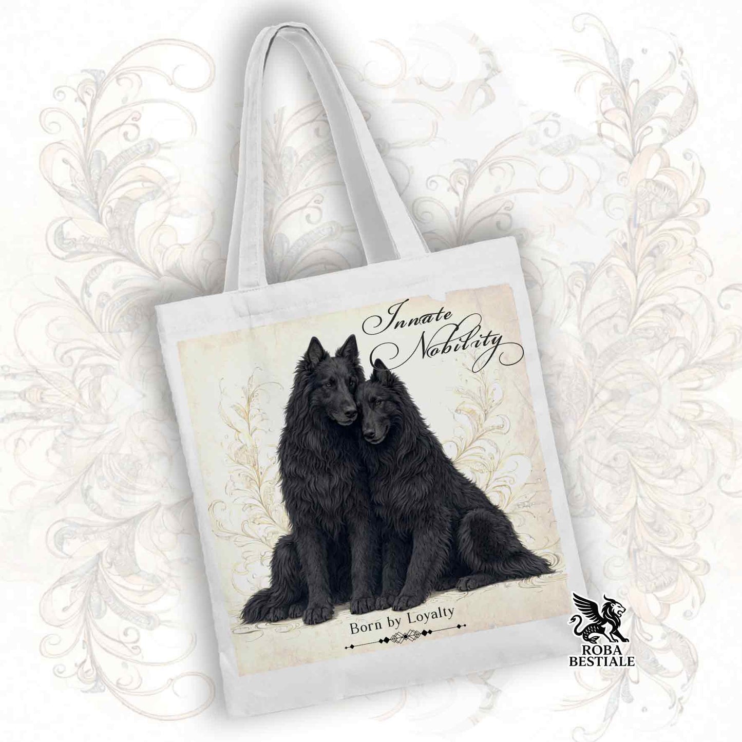 Tote Bag NOBILITY - PASTORE BELGA GROENENDAEL - 100% Cotone - Bianca o Beige