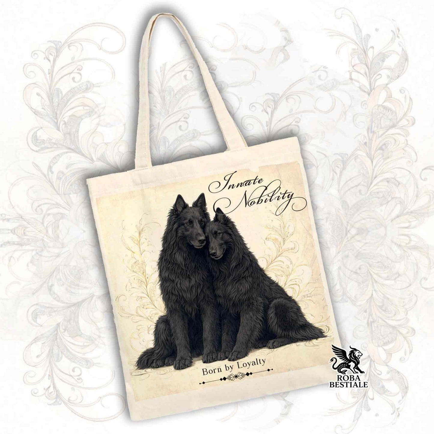 Tote Bag NOBILITY - PASTORE BELGA GROENENDAEL - 100% Cotone - Bianca o Beige