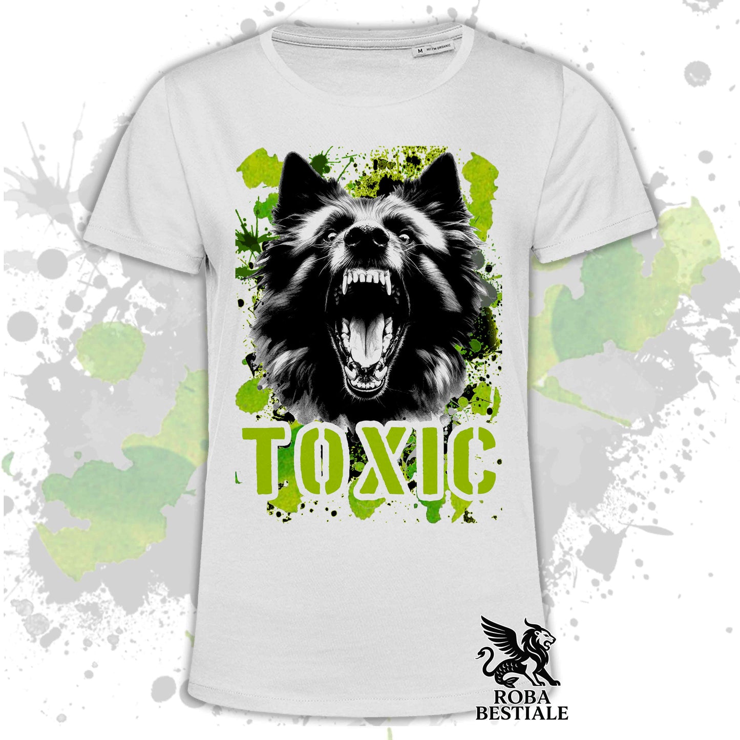 T-Shirt TOXIC - PASTORE BELGA GROENENDAEL - Bianca o Beige, da Uomo o da Donna - dalla XS alla 5XL