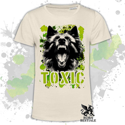 T-Shirt TOXIC - PASTORE BELGA GROENENDAEL - Bianca o Beige, da Uomo o da Donna - dalla XS alla 5XL