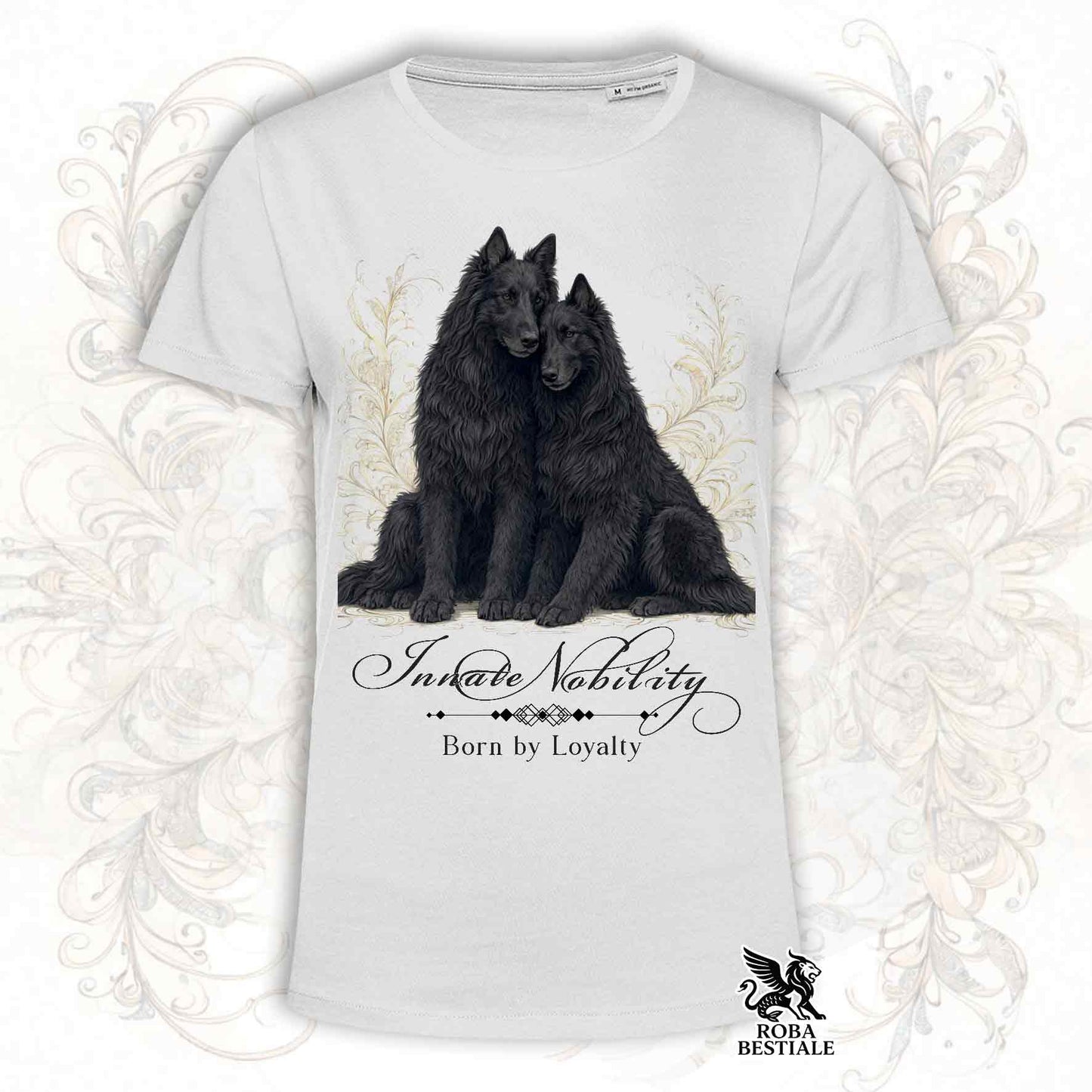 T-Shirt NOBILITY - PASTORE BELGA GROENENDAEL - Bianca o Beige, da Uomo o da Donna - dalla XS alla 5XL