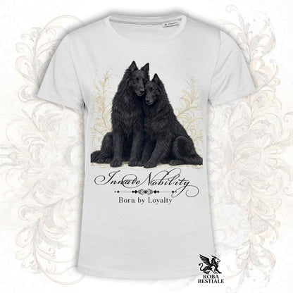 T-Shirt NOBILITY - PASTORE BELGA GROENENDAEL - Bianca o Beige, da Uomo o da Donna - dalla XS alla 5XL