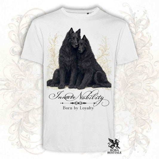 T-Shirt NOBILITY - PASTORE BELGA GROENENDAEL - Bianca o Beige, da Uomo o da Donna - dalla XS alla 5XL