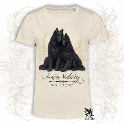 T-Shirt NOBILITY - PASTORE BELGA GROENENDAEL - Bianca o Beige, da Uomo o da Donna - dalla XS alla 5XL