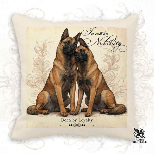 Cuscino NOBILITY - PASTORE BELGA MALINOIS - 100% Tela di Cotone - 40x40 cm