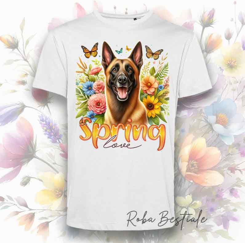 T-Shirt SPRING LOVE - PASTORE BELGA MALINOIS