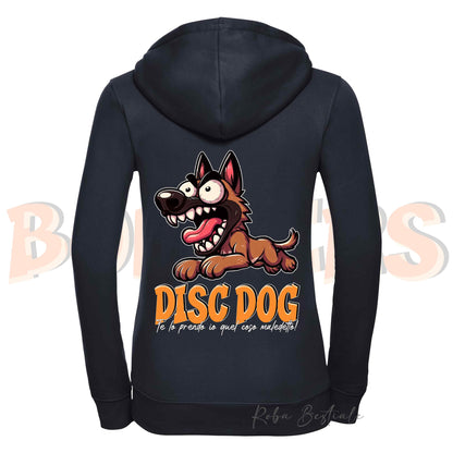 Felpa BONKERS - PASTORE BELGA MALINOIS - Con Cappuccio e Full Zip, Uomo o Donna, in tanti colori - dalla XS alla 5XL