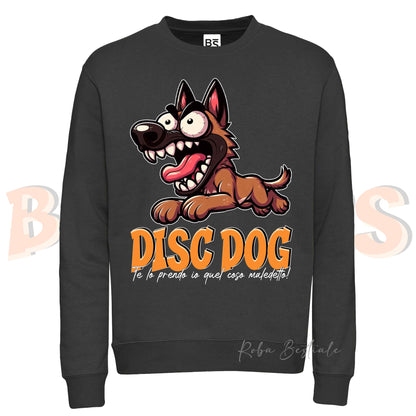 Felpa Invernale BONKERS - DISC DOG - PASTORE BELGA MALINOIS - Girocollo, Unisex, in tanti colori! - dalla XS alla 3XL