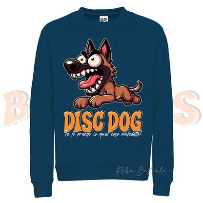 Felpa Invernale BONKERS - DISC DOG - PASTORE BELGA MALINOIS - Girocollo, Unisex, in tanti colori! - dalla XS alla 3XL