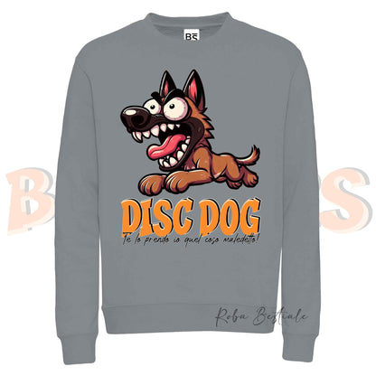 Felpa Invernale BONKERS - DISC DOG - PASTORE BELGA MALINOIS - Girocollo, Unisex, in tanti colori! - dalla XS alla 3XL