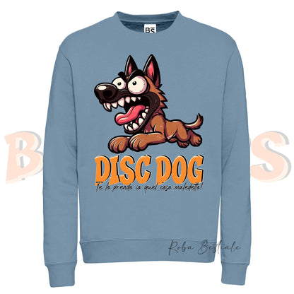 Felpa Invernale BONKERS - DISC DOG - PASTORE BELGA MALINOIS - Girocollo, Unisex, in tanti colori! - dalla XS alla 3XL