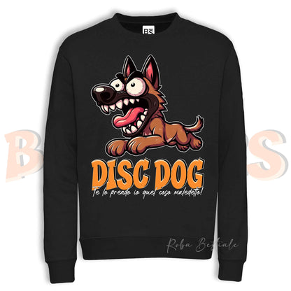 Felpa Invernale BONKERS - DISC DOG - PASTORE BELGA MALINOIS - Girocollo, Unisex, in tanti colori! - dalla XS alla 3XL