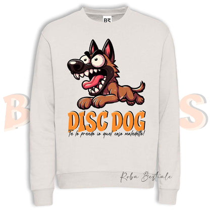 Felpa Invernale BONKERS - DISC DOG - PASTORE BELGA MALINOIS - Girocollo, Unisex, in tanti colori! - dalla XS alla 3XL