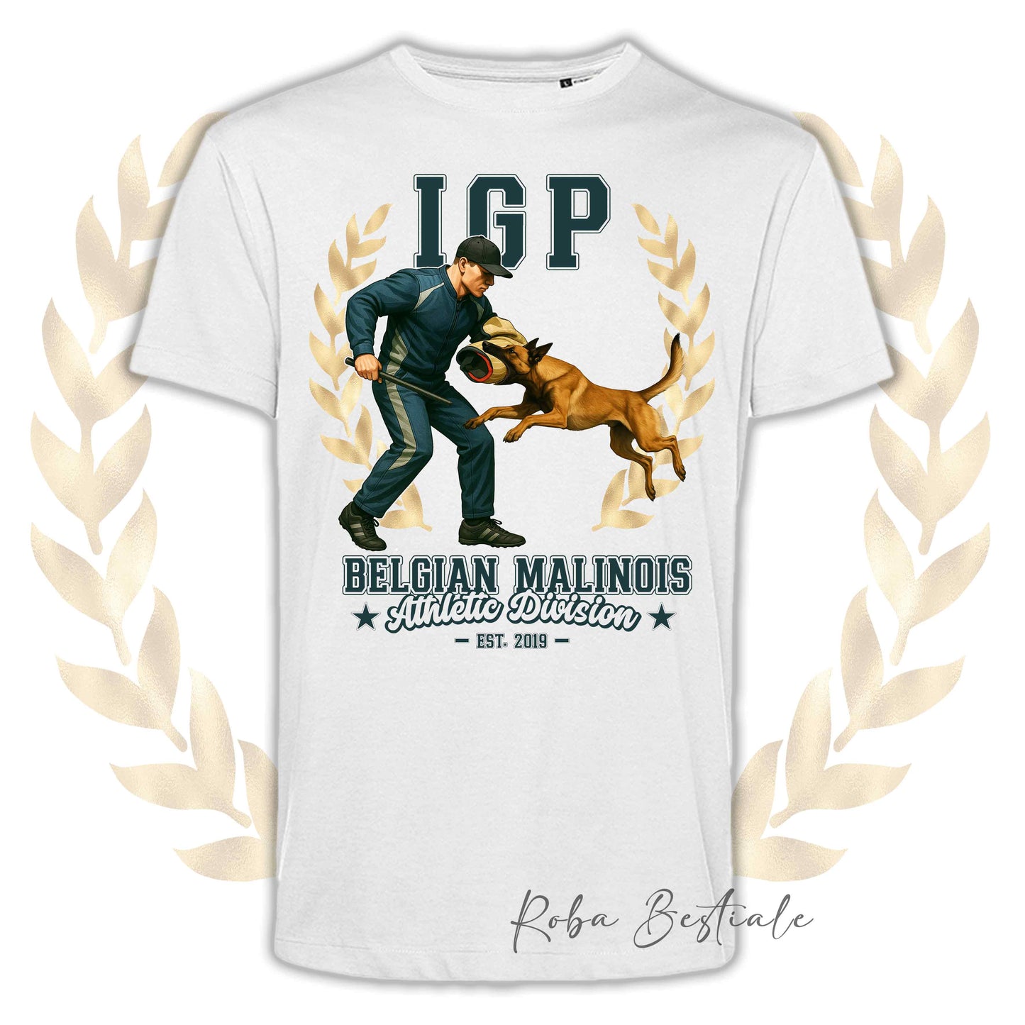 T-Shirt IGP ATTACK - PASTORE BELGA MALINOIS - Uomo o Donna - dalla XS alla 5XL