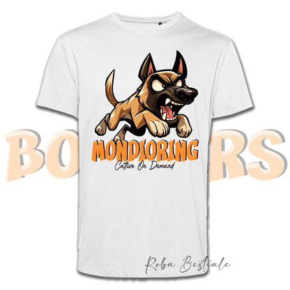 T-Shirt BONKERS - MONDIORING - PASTORE BELGA MALINOIS - Uomo o Donna - dalla XS alla 5XL