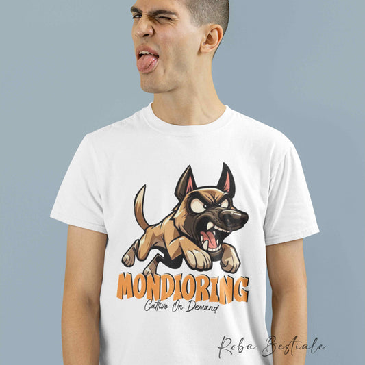 T-Shirt BONKERS - MONDIORING - PASTORE BELGA MALINOIS - Uomo o Donna - dalla XS alla 5XL