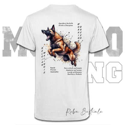 T-Shirt MONDIORING6 - PASTORE BELGA MALINOIS - Uomo o Donna - dalla XS alla 5XL