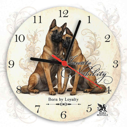 Orologio da Muro NOBILITY - PASTORE BELGA MALINOIS - in MDF - diametro 20 o 30 cm