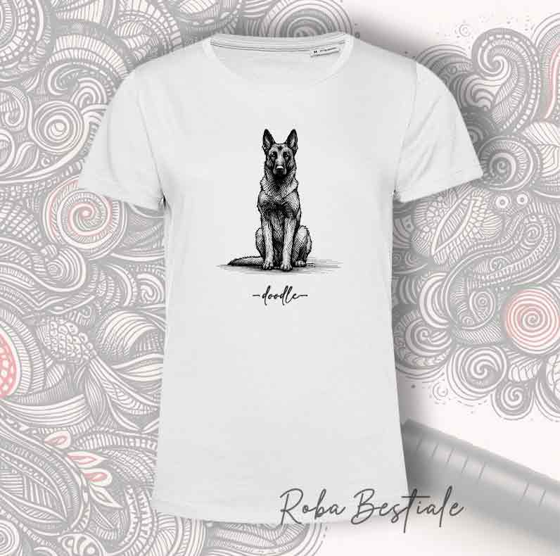 T-Shirt DOODLE - PASTORE BELGA MALINOIS