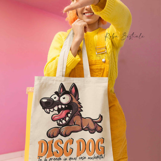 Shopper BONKERS - DISC DOG - PASTORE BELGA MALINOIS - Diversi colori disponibili