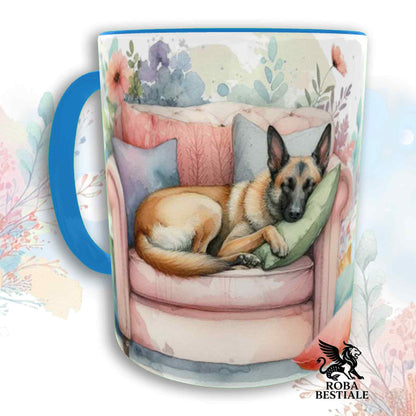 Tazza SOFT LIFE - PASTORE BELGA MALINOIS - In Ceramica, colore a scelta - 330 ml