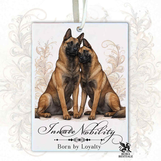 Profumatore NOBILITY - PASTORE BELGA MALINOIS - In Feltro, con cordino - 7,5 x 10 cm