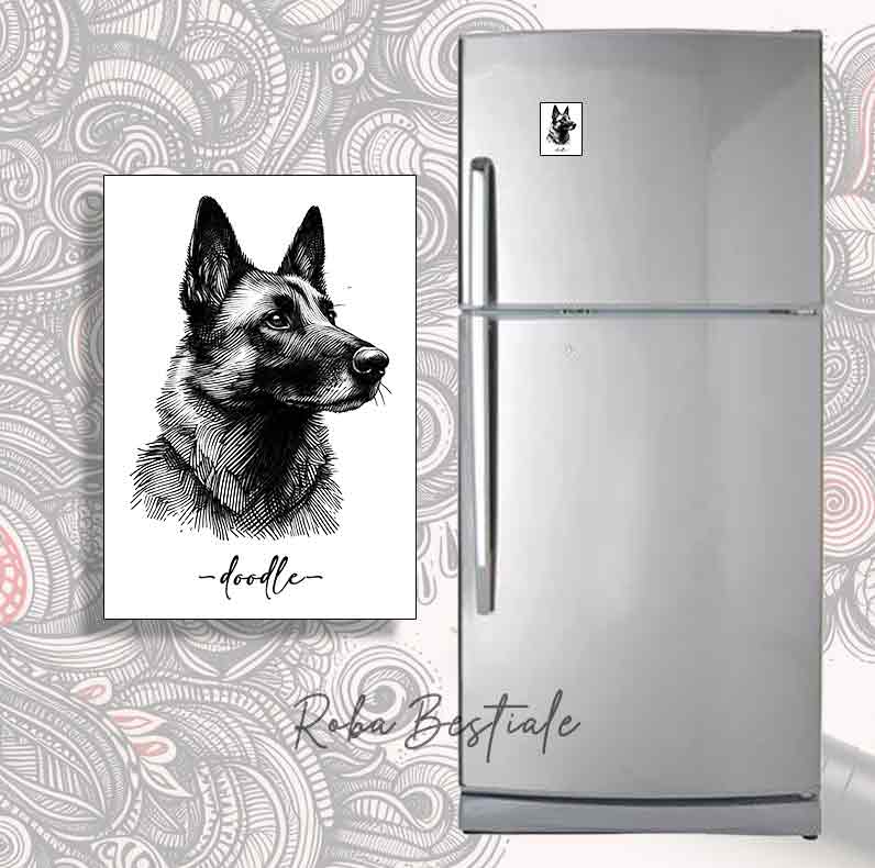 Magnete DOODLE - PASTORE BELGA MALINOIS