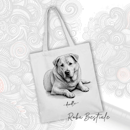 DOODLE Elegance Shopper - CENTRAL ASIAN SHEPHERD - Various colors available, 100% Cotton