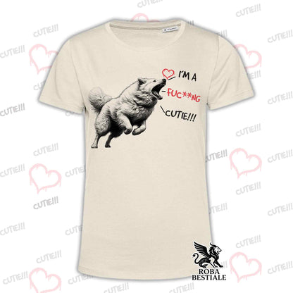 T-Shirt CUTIE - PASTORE MAREMMANO ABRUZZESE - Bianca o Beige, da Uomo o da Donna - dalla XS alla 5XL