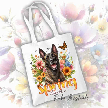 Tote Bag PASTORE OLANDESE a Pelo Corto - Collezione Spring Love