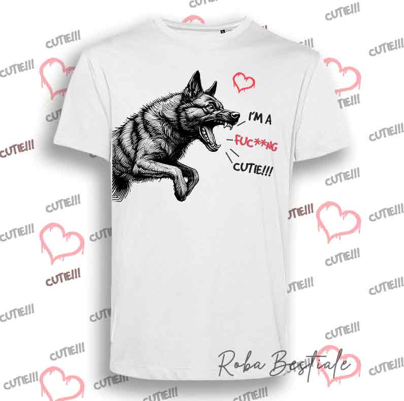 T-Shirt I'M A FUC**NG CUTIE - PASTORE OLANDESE - Uomo o Donna - dalla XS alla 5XL