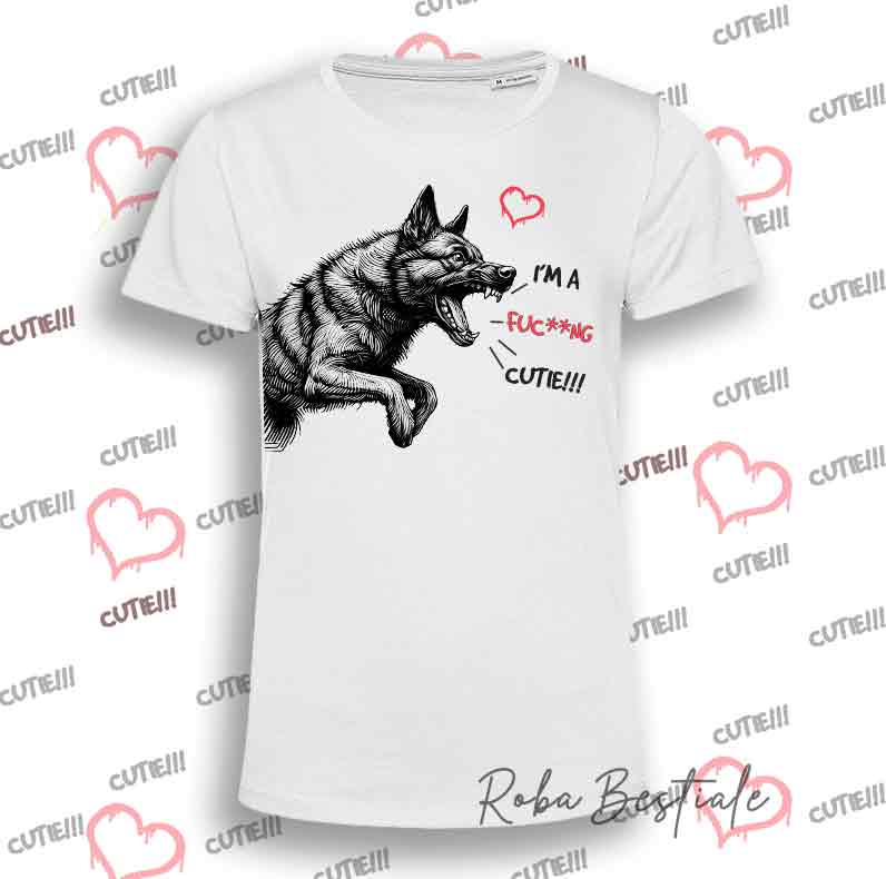 T-Shirt I'M A FUC**NG CUTIE - PASTORE OLANDESE - Uomo o Donna - dalla XS alla 5XL