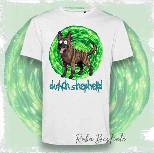 T-Shirt RICK & MORTY - PASTORE OLANDESE a Pelo Corto
