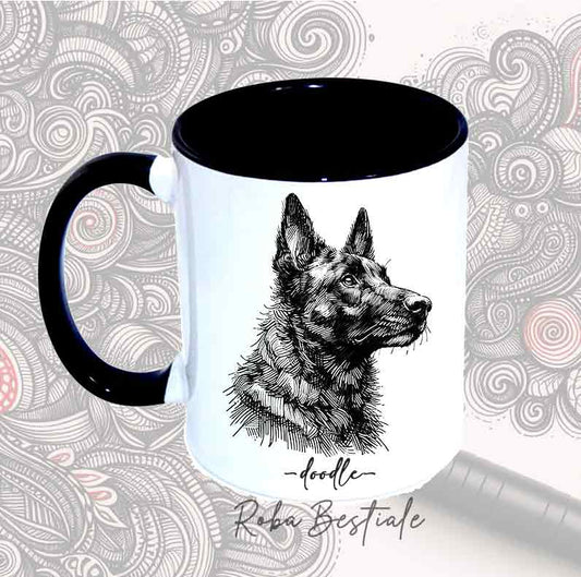 Tazza DOODLE - PASTORE OLANDESE a Pelo Corto