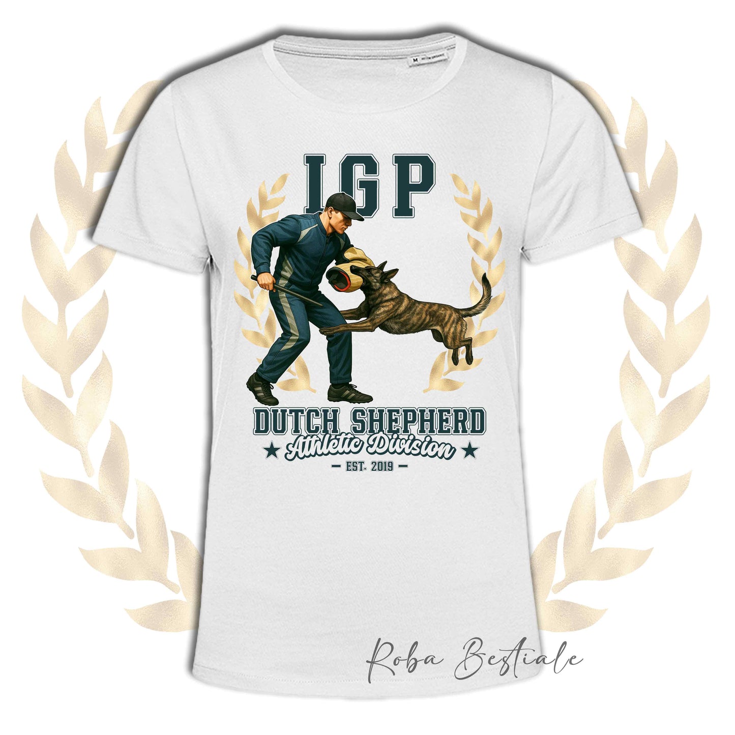 T-Shirt IGP ATTACK - PASTORE OLANDESE a Pelo Corto - Uomo o Donna - dalla XS alla 5XL
