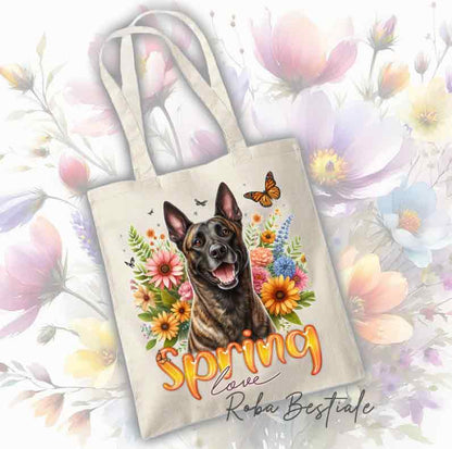 Tote Bag PASTORE OLANDESE a Pelo Corto - Collezione Spring Love