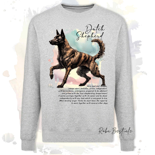 Felpa BEHAVIOR - PASTORE OLANDESE a Pelo Corto - Girocollo, Unisex, in tanti colori! - dalla XS alla 3XL