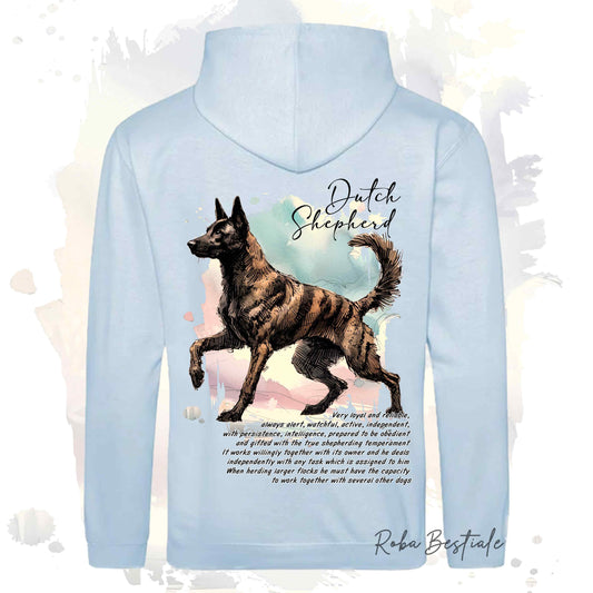 Felpa BEHAVIOR - PASTORE OLANDESE a Pelo Corto - Cappuccio e Tasconi, Unisex, in tanti colori - dalla XS alla 5XL