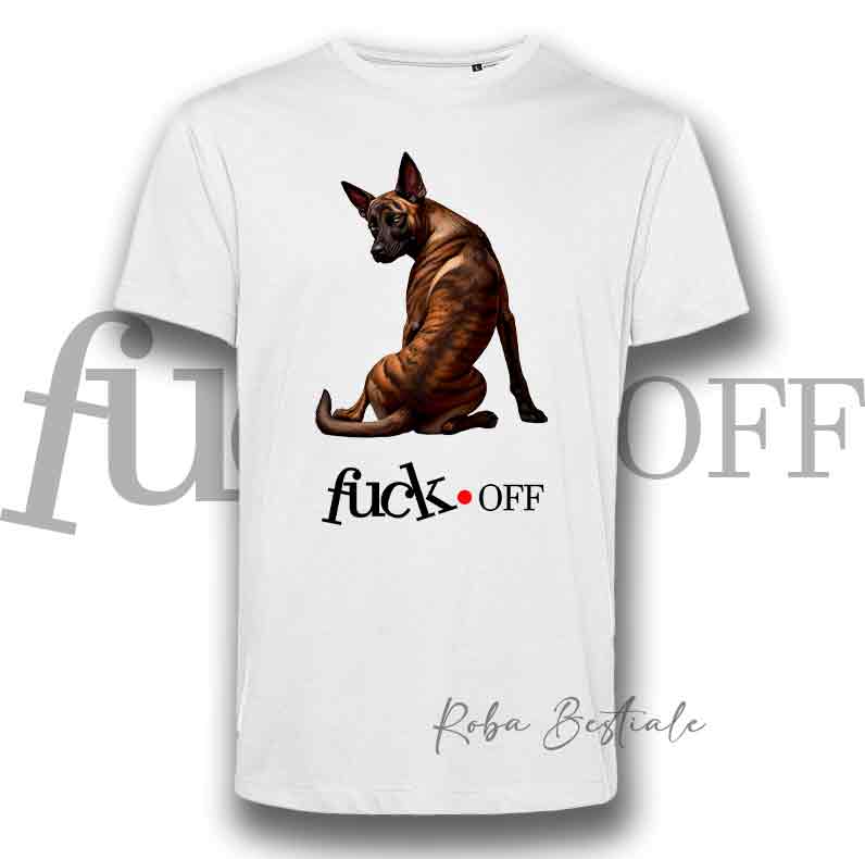 T-Shirt F**K OFF - PASTORE OLANDESE a Pelo Corto - Bianca o Nera - Uomo o Donna - dalla XS alla 5XL